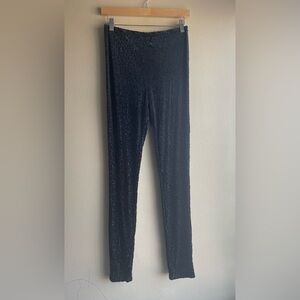 New Naked Wardrobe Women Black Suede High Rise Legging Size Large
